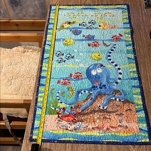Underwater Octopus Tapestry quilt